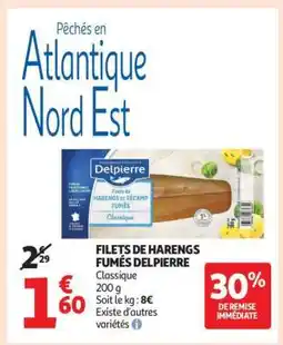 Auchan Filets De Harengs Fumés Delpierre offre