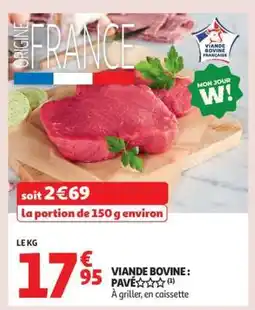 Auchan Viande Bovine : Pavé offre