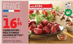 Auchan Viande Bovine : Pièce À Fondue Ou À Brochettes offre