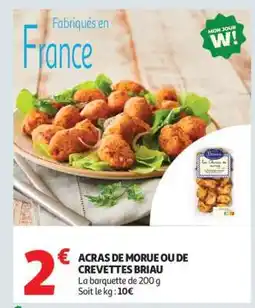 Auchan Acras De Morue Ou De Crevettes Briau offre