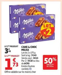 Auchan Cake & Choc Milka offre