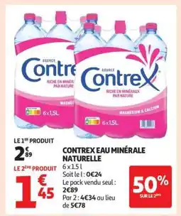 Auchan CONTREX EAU MINÉRALE NATURELLE offre