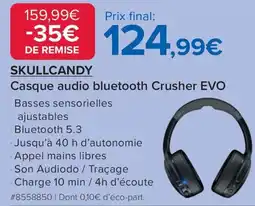 Costco Casque audio bluetooth crusher evo offre