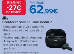Costco Écouteurs sans fil tune beam 2 offre
