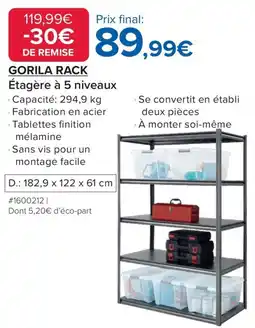 Costco Étagère à 5 niveaux offre