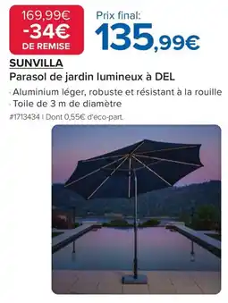Costco Parasol de jardin lumineux à del offre