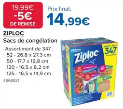 Costco ZIPLOC Sacs de congélation offre