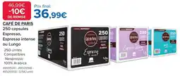 Costco 250 capsules espresso espresso intense ou lungo offre