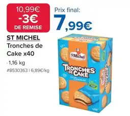 Costco Tronches de cake x40 offre
