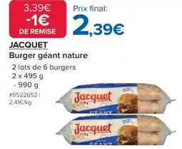 Costco Burger géant nature offre
