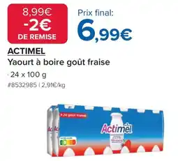 Costco Yaourt à boire goût fraise offre