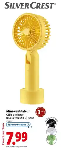 Lidl SILVERCREST Mini-ventilateur offre