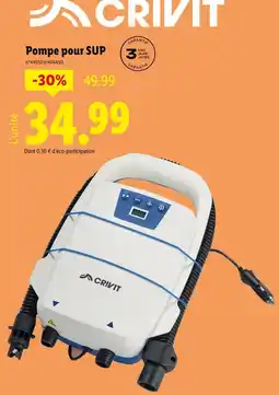 Lidl CRIVIT Pompe pour SUP offre