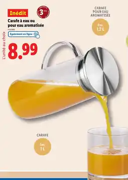 Lidl Carafe à eau ou pour eau aromatisée offre
