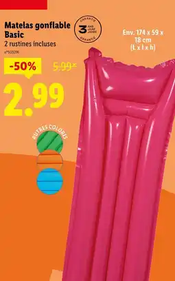 Lidl CRIVIT Matelas gonflable basic offre