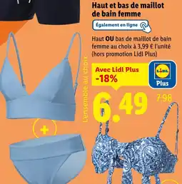 Lidl CRIVIT Haut et bas de maillot de bain femme offre