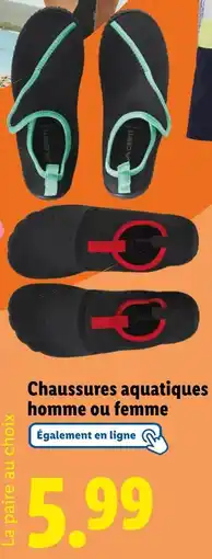 Lidl CRIVIT Chaussures aquatiques homme ou femme offre