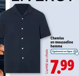 Lidl LIVERGY Chemise en mousseline homme offre