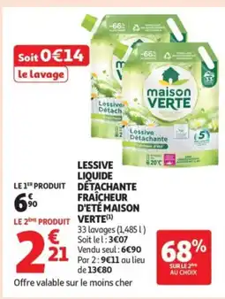 MAISON VERTE Lessive liquide détachante fraîcheur d'eté