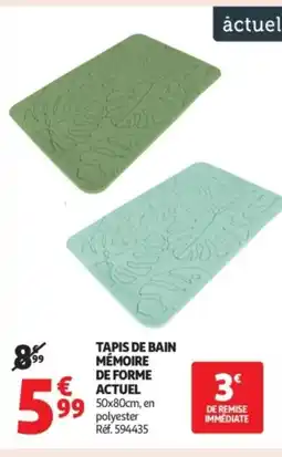 Auchan Supermarché Tapis de bain mémoire de forme offre