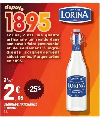 E.Leclerc LORINA Limonade artisanale offre