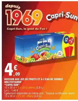 E.Leclerc CAPRI-SUN Boisson aux jus de fruits et à l'eau de source multivitamin' offre