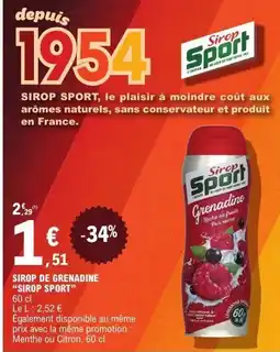 E.Leclerc Sirop de grenadine offre
