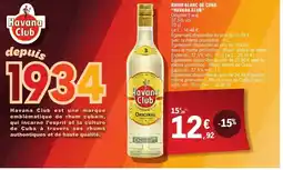 E.Leclerc HAVANA CLUB Rhum blanc de cuba offre