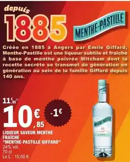 E.Leclerc Liqueur saveur menthe fraîche offre