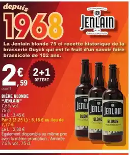 E.Leclerc JENLAIN Bière blonde offre