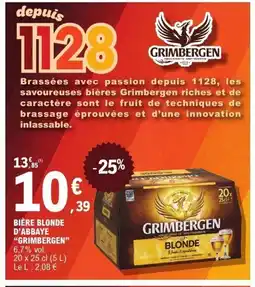 E.Leclerc GRIMBERGEN Bière blonde d'abbaye offre