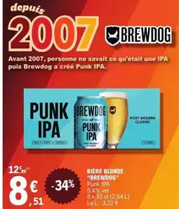E.Leclerc BREWDOG Bière blonde offre