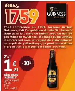 E.Leclerc GUINNESS Bière brune offre
