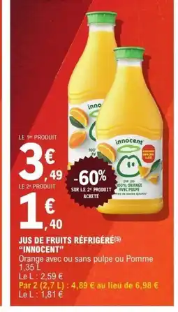 E.Leclerc INNOCENT Jus de fruits réfrigéré offre