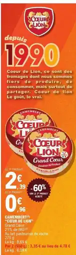 E.Leclerc CŒUR DE LION Camembert offre