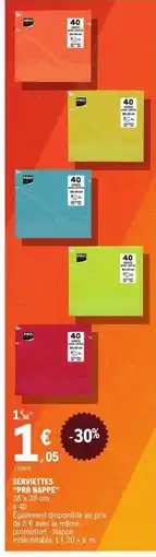 E.Leclerc Serviettes pro nappe offre