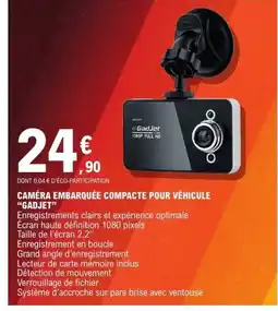 E.Leclerc Caméra embarquée compacte pour véhicule gadjet offre