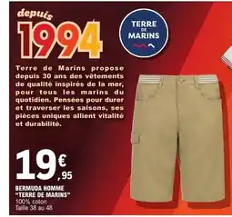 E.Leclerc Bermuda homme terre de marins offre