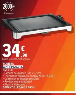 E.Leclerc ARTHUR MARTIN Plancha offre
