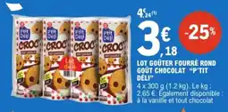 E.Leclerc P'TIT DÉLI Lot goûter fourré rond goût chocolat offre