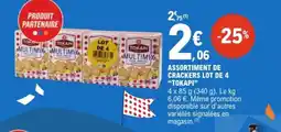 E.Leclerc TOKAPI Assortiment de crackers lot de 4 offre