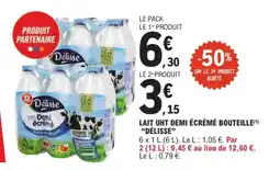 E.Leclerc DÉLISSE Lait uht demi écrémé bouteille offre