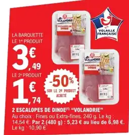 E.Leclerc VOLANDRIE 2 Escalopes de dinde offre