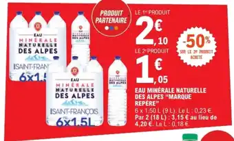 E.Leclerc MARQUE REPÈRE Eau minerale naturelle des alpes offre