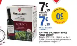 E.Leclerc Igp pays'doc merlot rouge offre