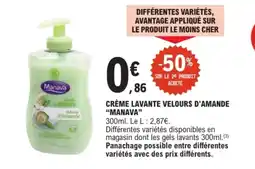 E.Leclerc MANAVA Crème lavante velours d'amande offre