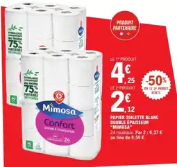 E.Leclerc MIMOSA Papier toilette blanc double offre