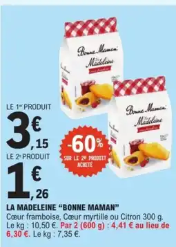 E.Leclerc BONNE MAMAN La madeleine offre
