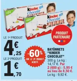 E.Leclerc KINDER Bâtonnets chocolat offre
