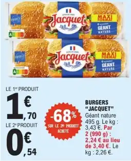 E.Leclerc JACQUET Burgers offre